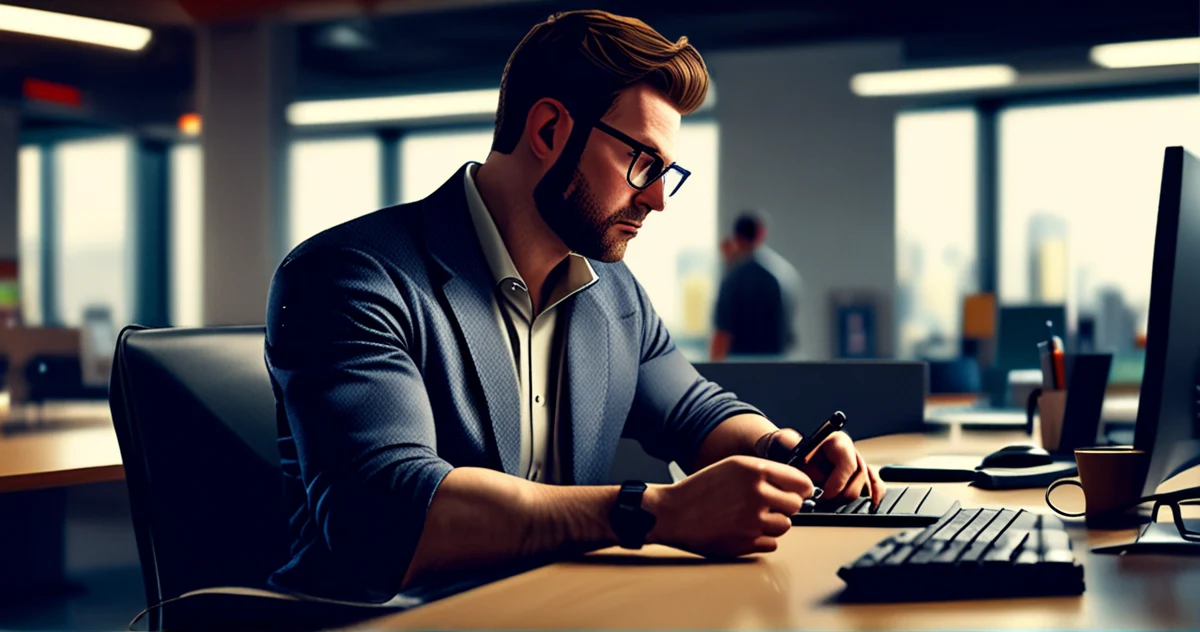 Разработчик, работающий над интеграцией API платформ социальных медиа с видимым техническим кодом