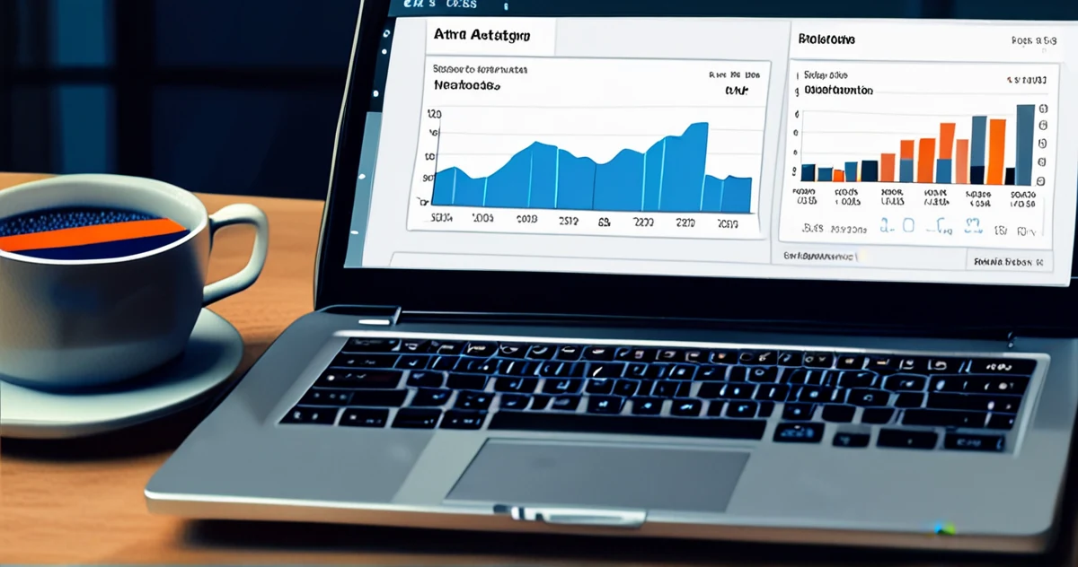 Analytics dashboard showing online course performance