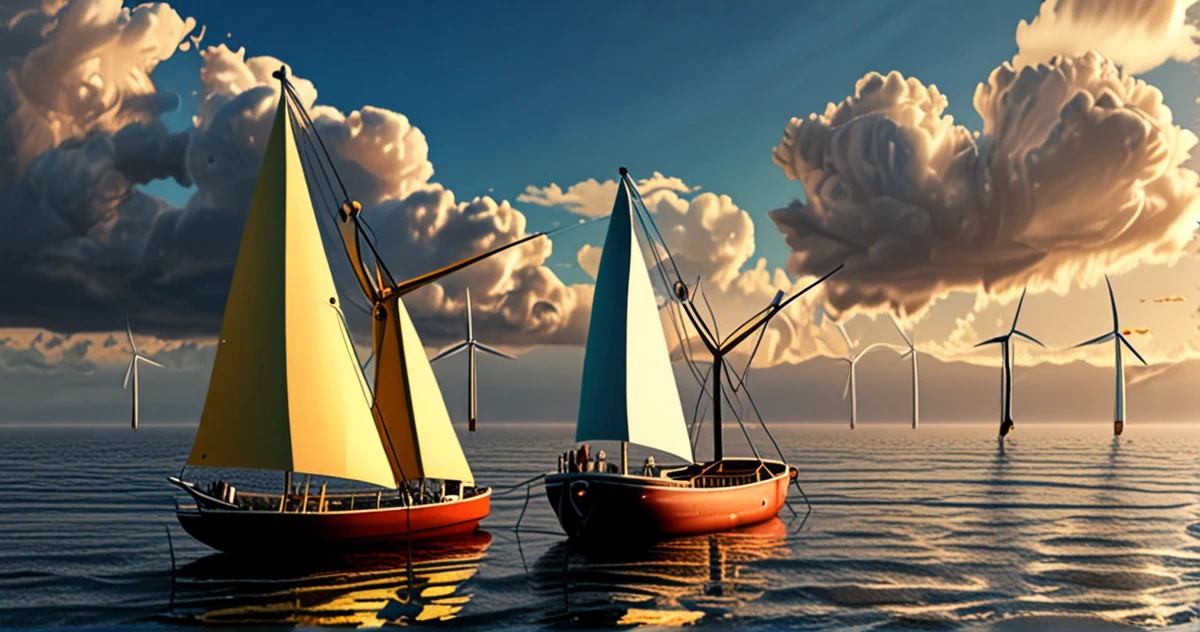 Une fondation éolienne flottante en mer : la stabilité en mouvement au service de la transition énergétique.