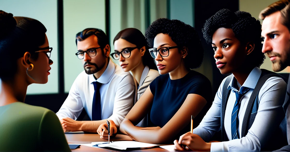 Команда разработчиков на техническом совещании, обсуждающая архитектуру программного обеспечения и распределенные системы