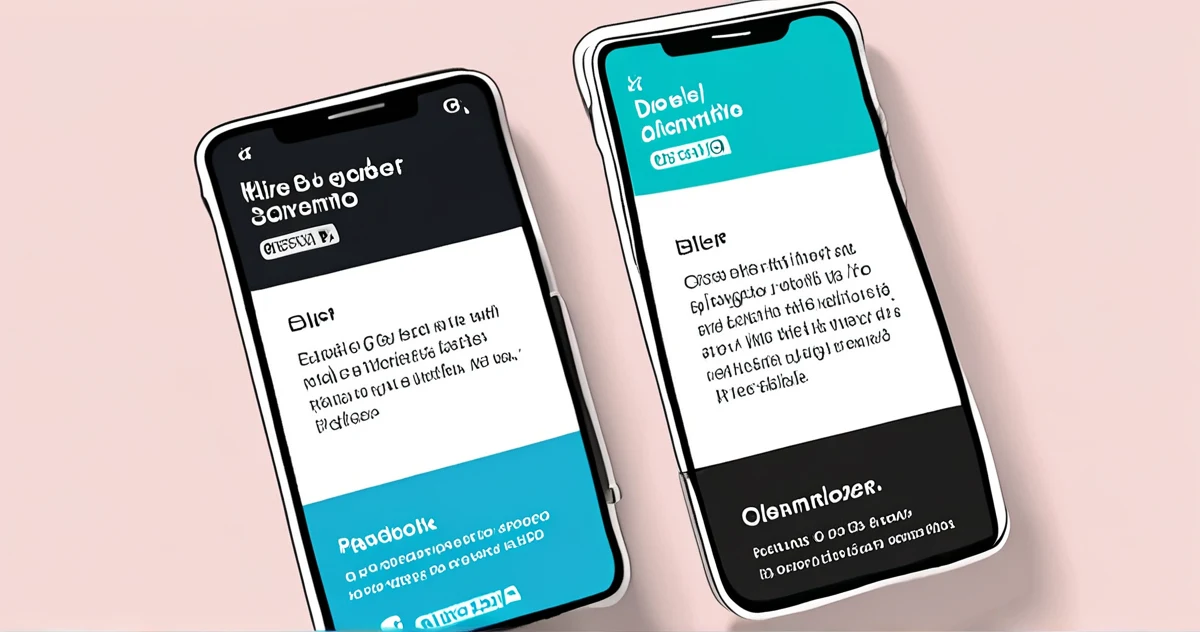 Interface adaptative : la même application avec des composants spécifiques à iOS (gauche) et Android (droite)