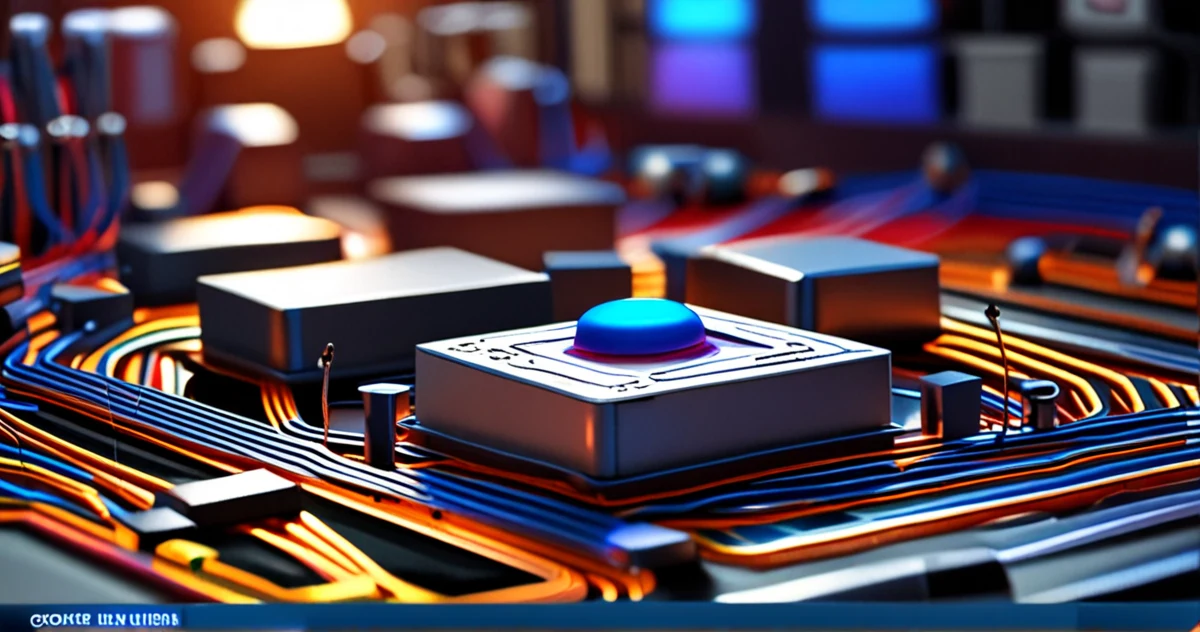 Représentation visuelle d'un circuit quantique implémentant l'algorithme de Grover – les portes H créent la superposition, l'