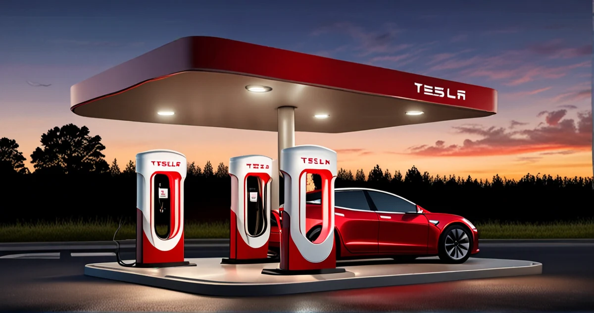 Станция зарядки Tesla Supercharger
