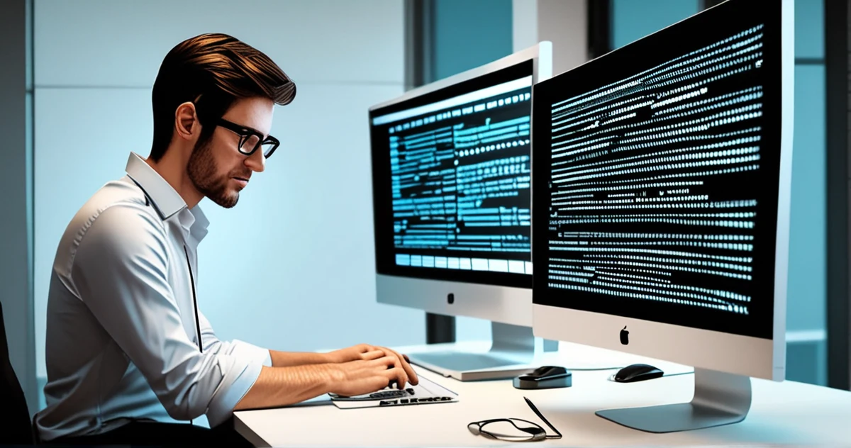 Code collaboration workflow showing developers working simultaneously